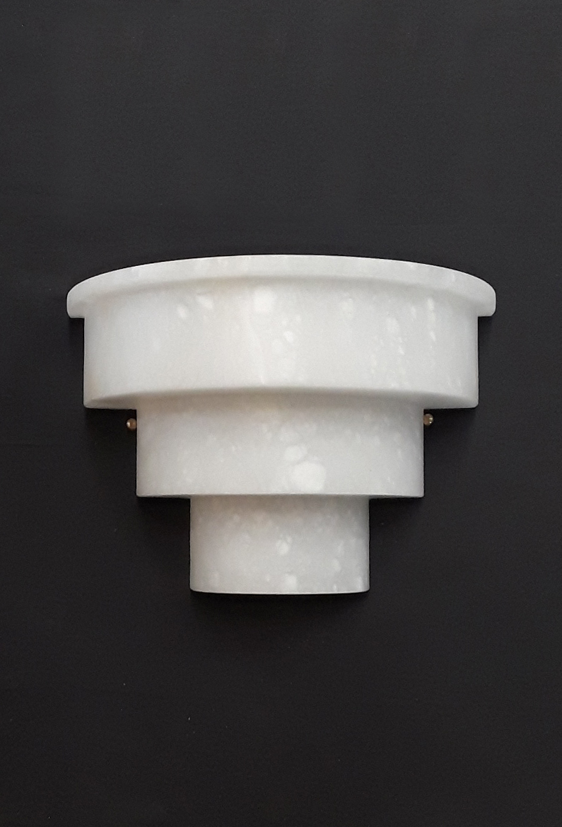 Alabaster Steppped Sconce